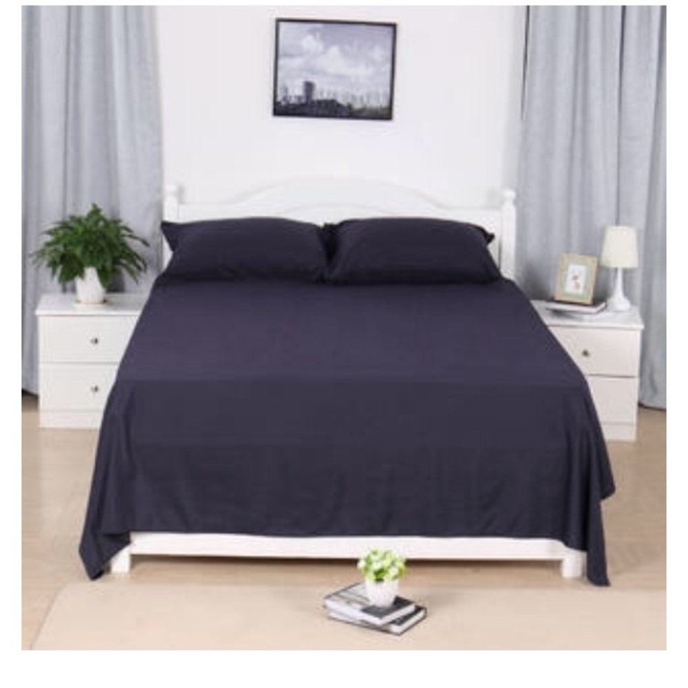 4 Piece Microfiber Bed Sheet Set Full Purple